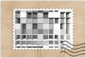 Poszterek 90x60 Optikai illúzió 3D kockák