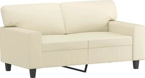 vidaXL 2 személyes krémszínű műbőr kanapé 120 cm