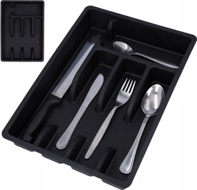 Evőeszköztartó fiókbetét fekete 34 x 36 cm