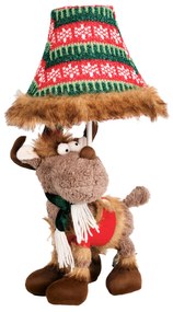 Karácsonyi asztali lámpa rénszarvas barna LED-del - Rudi