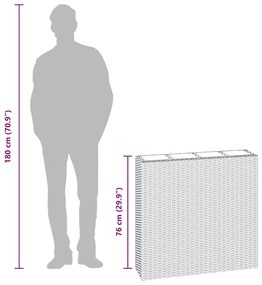 2 darab barna polyrattan kerti magaságyás 4 kaspóval