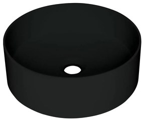 Deante CQS_NU4S - SILIA munkalapra helyezhető mosdó, átmérő 36 cm, gránit/fekete