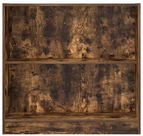 füstös tölgy színű szerelt fa könyvszekrény 80 x 24 x 76 cm