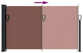 barna behúzható oldalsó napellenző 120 x 500 cm