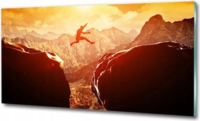 Fotó üvegkép Vízesés az erdőben 100x70