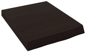 sötétbarna kezelt tömör tölgyfa fali polc 40x50x(2-6) cm