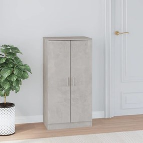 betonszürke szerelt fa cipőszekrény 55 x 35 x 108 cm