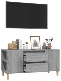 szürke sonoma színű szerelt fa TV-szekrény 102x44,5x50 cm