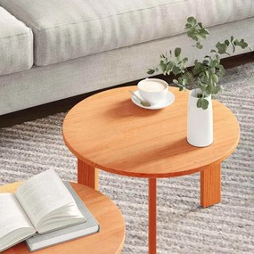 Dohányzóasztal 2 pcs Viaszbarna 47.5 x 47.5 x 27 cm