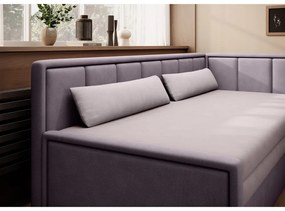 Rózsaszín zsenília kinyitható-tárolóhelyes kanapé 214 cm Fulgeo – ELTAP