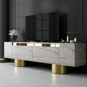 TV szekrény Bohem - Travertine, Gold