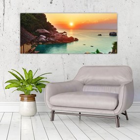 Gyönyörű strand képe (120x50 cm)