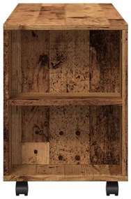 antik fa színű szerelt fa TV-szekrény kerekekkel 102x34,5x43 cm