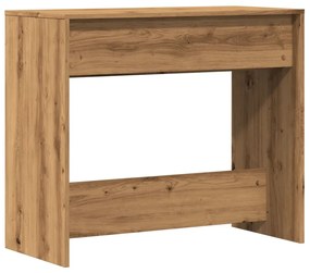 kézműves tölgy színű szerelt fa dohányzóasztal 89x41x76,5 cm