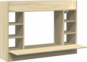 vidaXL sonoma tölgy színű szerelt fa fali íróasztal 105 x 48 x 75 cm