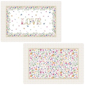 Műanyag tányéralátét kétoldalas 45x30 cm Easy Life Mon Amour