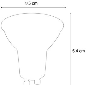 5 db GU10 dimmelhető LED izzó szett fekete 6W 500lm 2700K