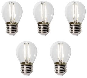 5 darabos E27 LED izzó szett P45 alkonykapcsolóval 3W 250 lm 3000K