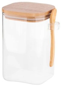 Altom boroszilikát üvegtároló bambusz tetővel és kanállal - 1000 ml