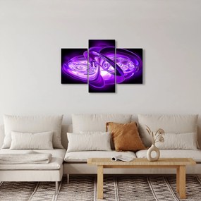Lila fraktálos kép (90x60 cm)