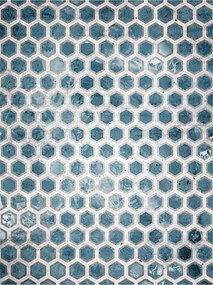 Fotótapéta vinil Kék hatszögek geometria absztrakt 184x254 +ragasztó