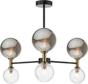 Dar Lighting modern mennyezeti lámpa takara matt fekete dartak0654-03-24