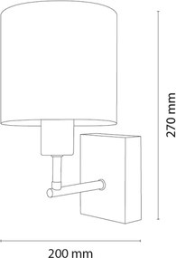 BRILAGI - Fali lámpa BOBO WOOD 1xE27/25W/230V tölgy/fekete/fehér/zöld/dzsungel