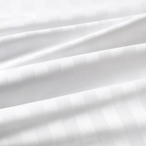 Goldea kör alakú damaszt terítő - fehér csíkos Ø 220 cm