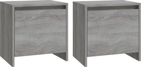 vidaXL 2 db szürke sonoma színű szerelt fa éjjeliszekrény 45x34x44,5cm