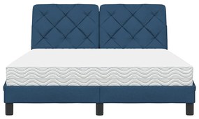 ágy matraccal Kék 140x190 cm szövet