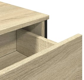 sonoma tölgy színű szerelt fa tálalószekrény 79,5x35,5x74,5 cm