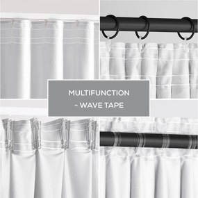 Fehér bársony dimout (részleges sötétítő) függöny 140x245 cm Pleat – Restilo