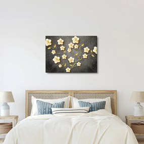 Kép - Aranybokor fekete háttéren (70x50 cm)