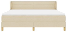 Boxspring Ágy Matracra Krém színben - 180x200 cm Textil