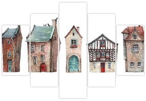 Kép - Akvarell házak (150x105 cm)