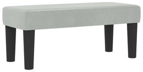 Box Spring Ágy Matraccal és Paddal Világosszürke 90x190 cm Bársony