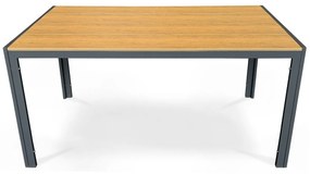 Autronic Kerti asztal, fém, polifából, barna, AZT-S1215 OAK