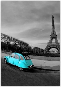 Poszterek 70x100 Eiffel-torony Türkiz