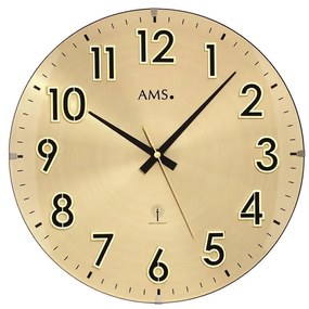 Rádióvezérelt dizájn óra AMS 5974 arany