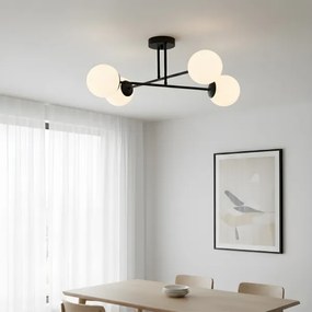 Brilagi - Felületre szerelhető csillár MALIVA 4xE14/15W/230V fekete/fehér
