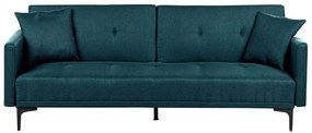 Kék szövet kanapéágy LUCAN Beliani