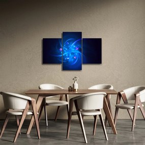 Modern kép kék absztrakció (90x60 cm)