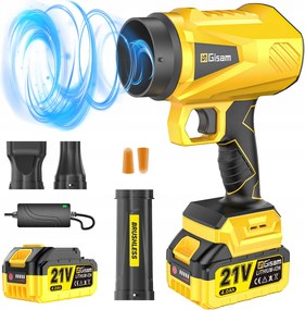 Akkumulátoros Lombszívó/fúvó Kerti Hóhoz, Levelekhez, 3 Fúvókával, 21V 1x Akkumulátor