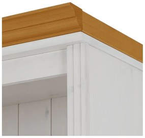 Fehér borovi fenyő könyvespolc 74x223x37 cm Anita – Støraa