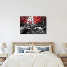 Kép - Vízesések az őszi tájban (90x60 cm)
