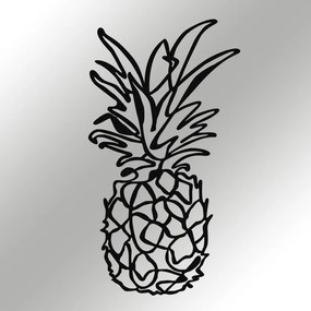 Ananas fém fali dekoráció, 33×60 cm