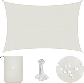 Kerti Napvitorla Napellenző Napellenző 200 x 200 CM Fehér