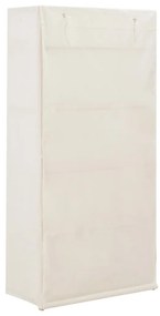 fehér szövet ruhásszekrény 79 x 40 x 170 cm