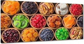 Képek 120x60 Aszalt gyümölcsök tálakban