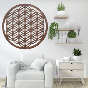 Fából készült mandala a falon Életvirág - PERTON